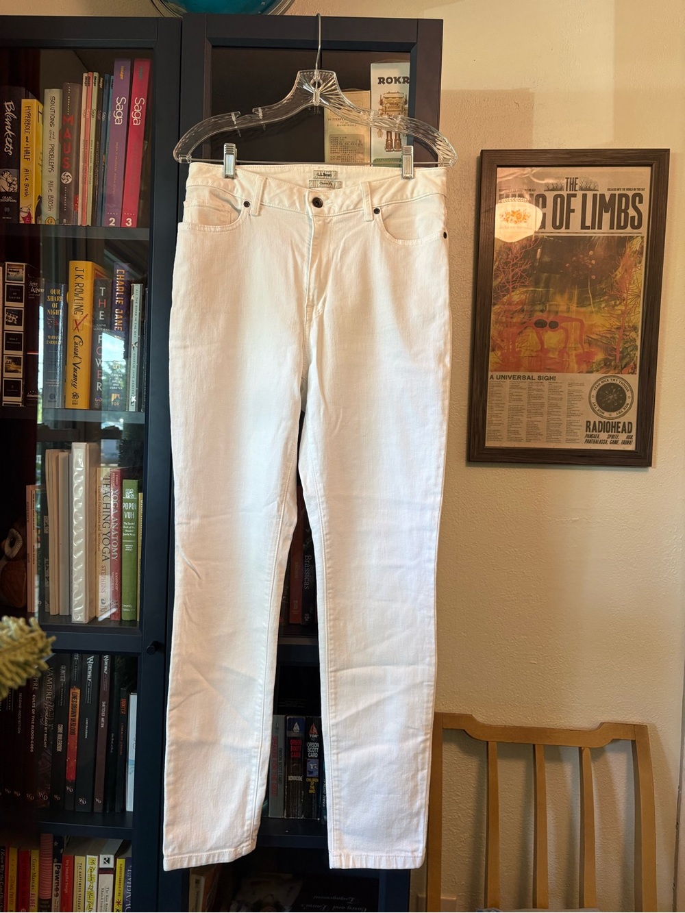 L.L. Bean Women's Slim Straight White Jeans